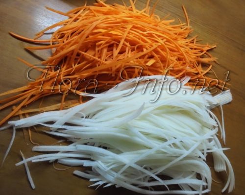 морковь и дайкон на салат по-корейски